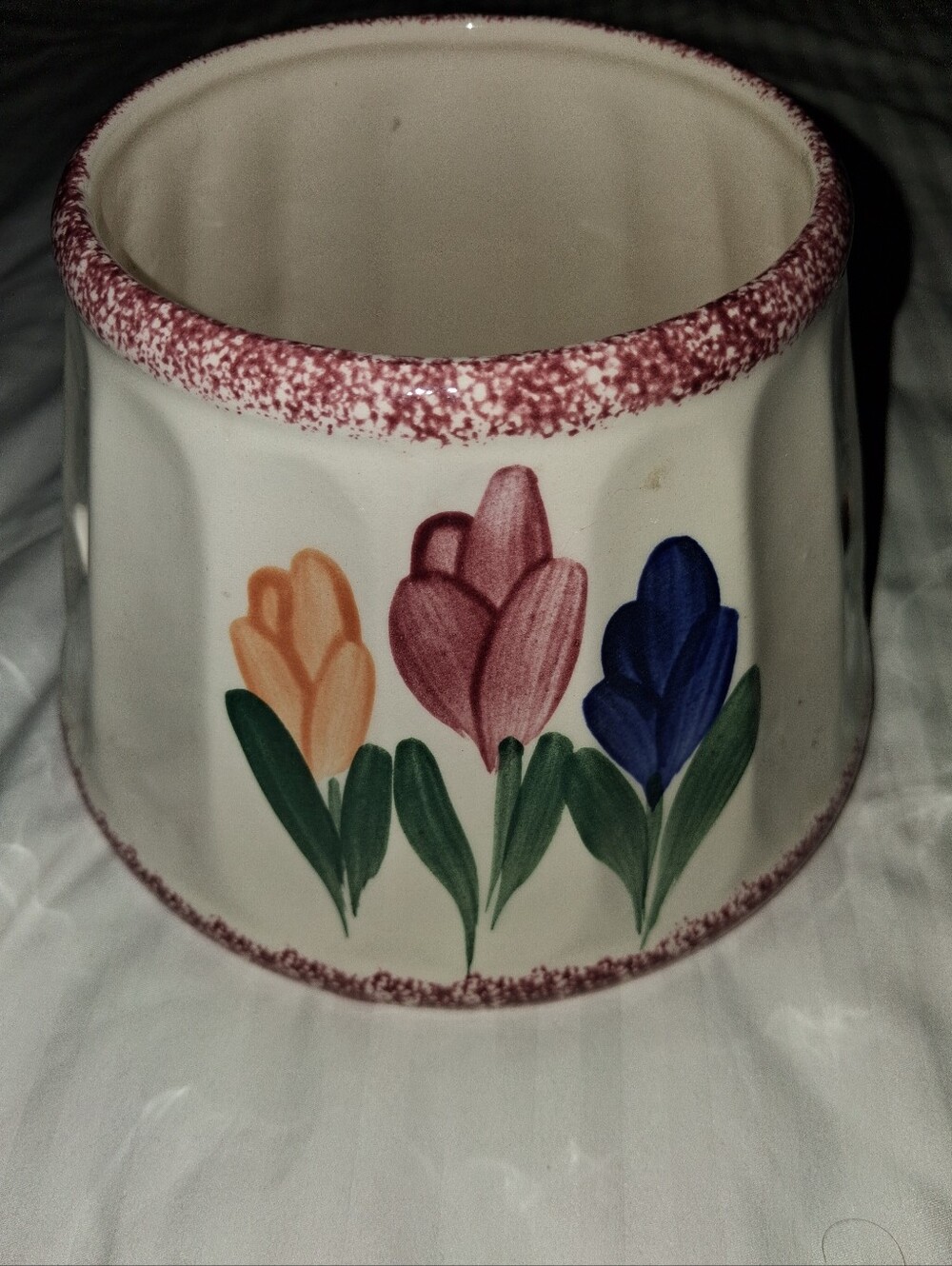 Levine Floral 7" Ceramic Candle Shade Topper